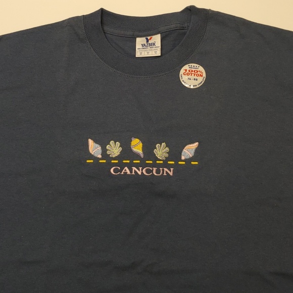 Pretty Blue 100% Cotton Cancun T-Shirt!!! - Picture 1 of 8
